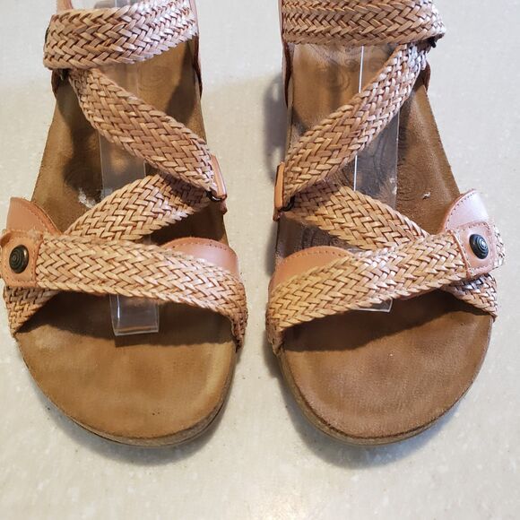 Taos Trulie Braided Cork Leather Sandal PINK Size EU 38 / US 8-8.5 - Picture 3 of 8